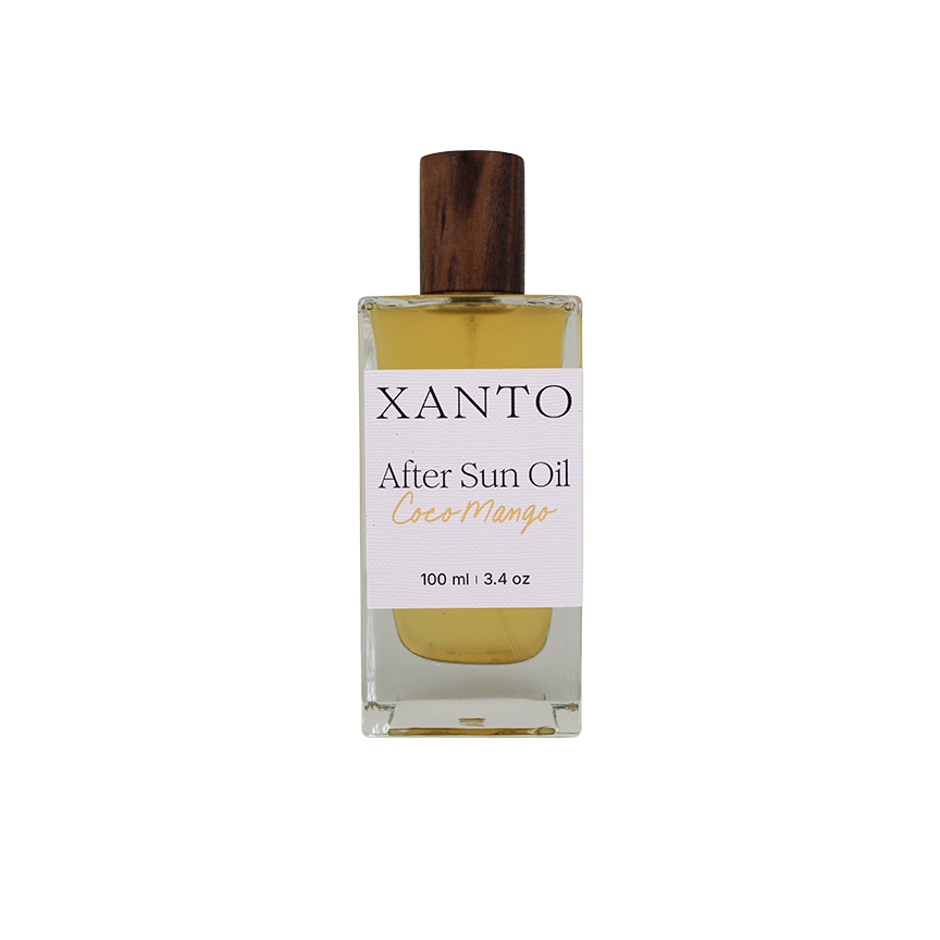 After Sun Oil with coco mango fragrance perfect for relaxing on the beach and soothing sun-kissed skin