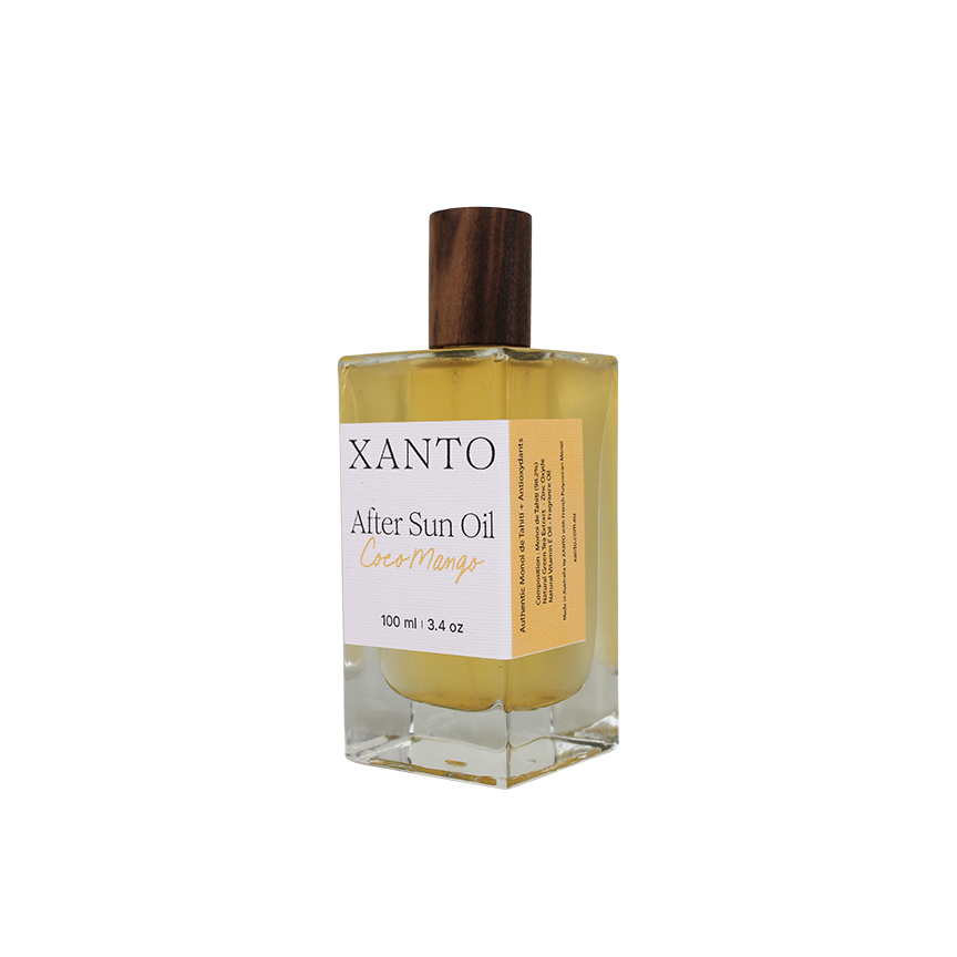 After Sun Oil with coco mango fragrance perfect for relaxing on the beach and soothing sun-kissed skin